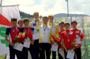 Bronze-Medaille in der Staffel (Jonas Egger ganz rechts)